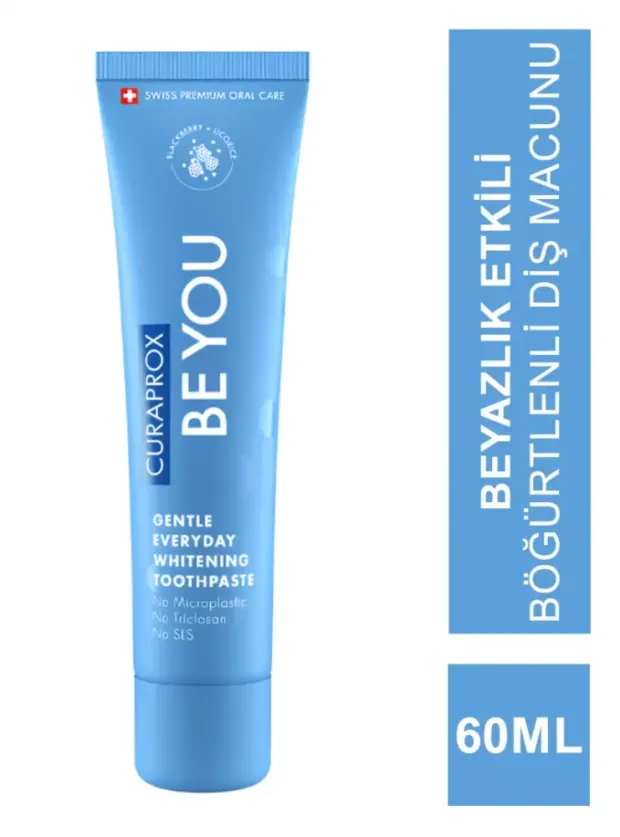 Curaprox Be You Beyazlatıcı - Böğürtlen - Meyankökü - Diş Macunu - Blue 60 ml