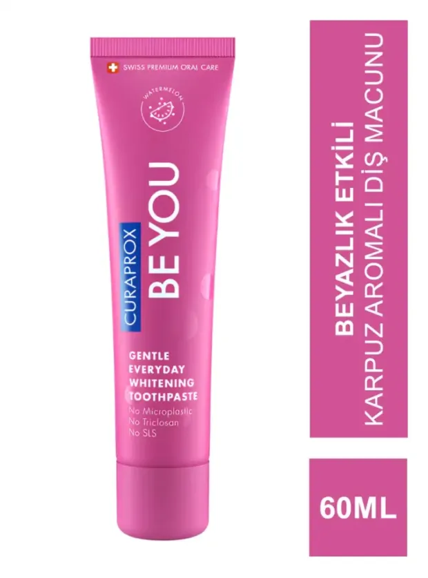 Curaprox Be You Beyazlatıcı - Karpuz - Diş Macunu - Pink 60 ml