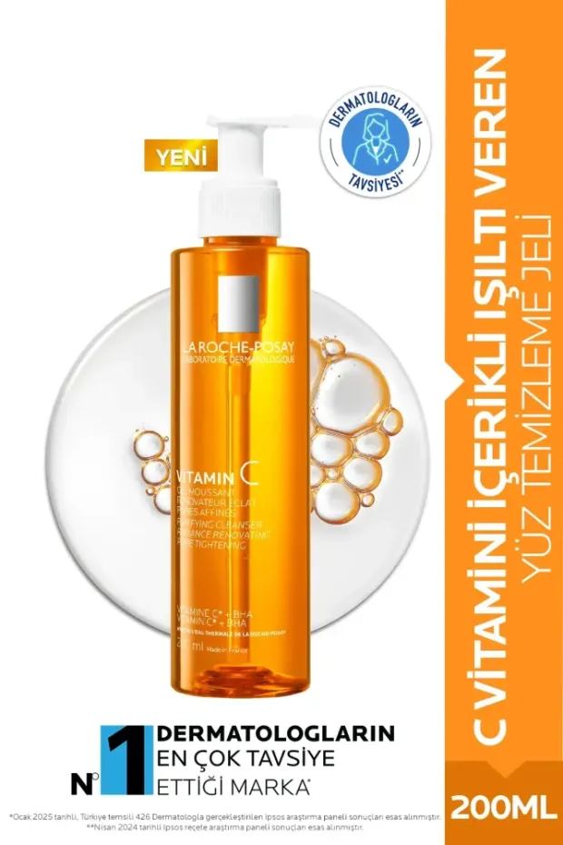 La Roche Posay C Vitamini İçerikli Işıltı Veren Yüz Temizleme Jeli 200ml