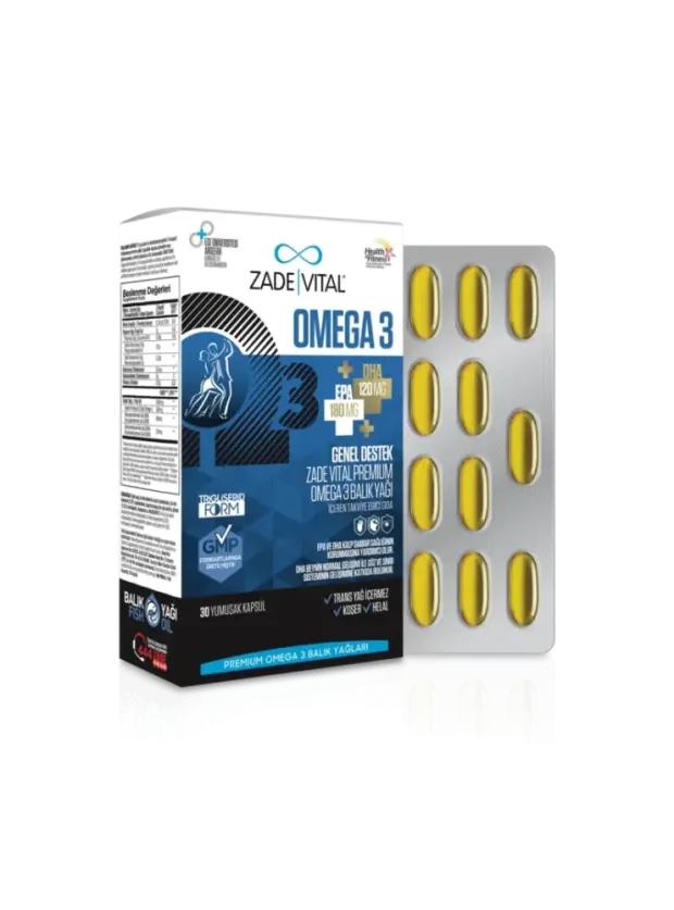 Zade Vital Premium Omega 3 Balık Yağı 45 Kapsül