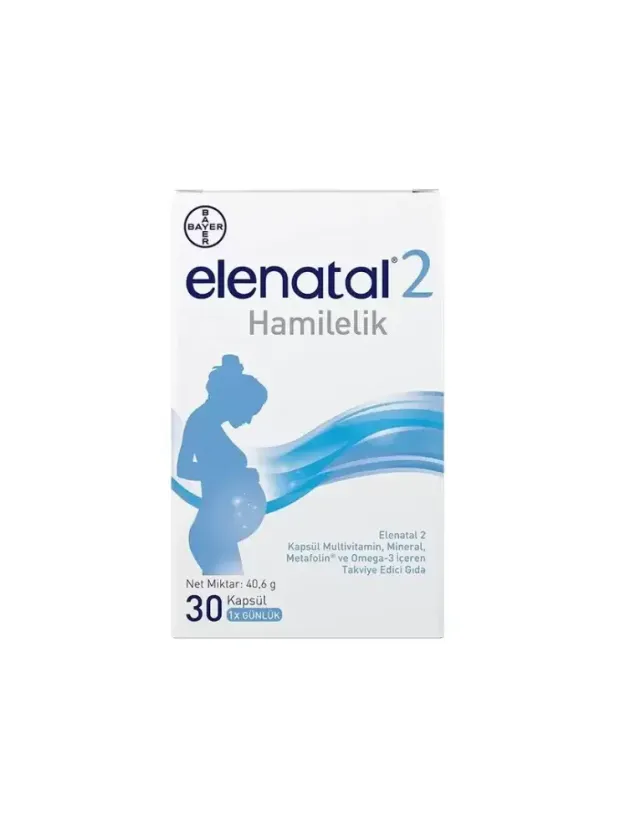 Elenatal 2 Hamilelik Multivitamin| Mineral ve Omega 3 Kapsül 30 luk