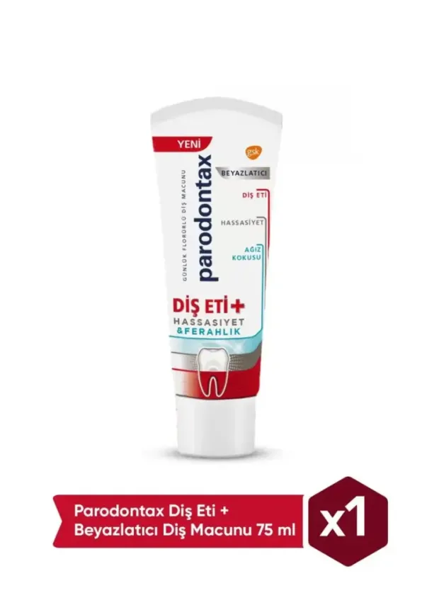 Parodontax Diş Eti & Hassasiyet & Ferahlık & Beyazlatıcı Diş Macunu 75ml