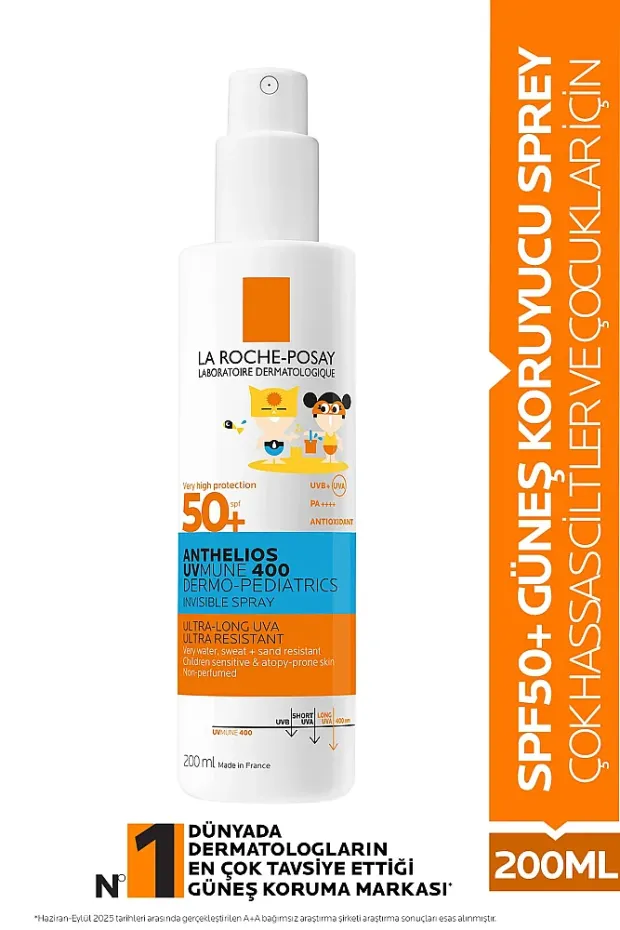 La Roche Posay Anthelios Dermo Pediatrics Uvmune 400 Güneş Koruyucu Sprey SPF50+ 200ML