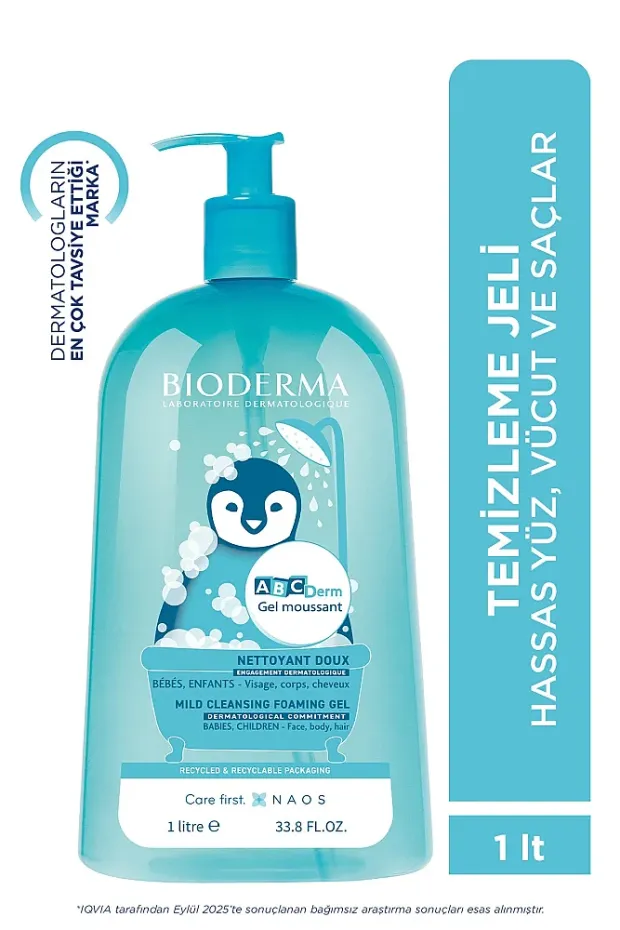 Bioderma Abcderm Foaming Gel Temizleme Jeli 1 Litre