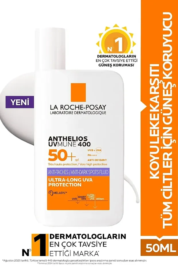 La Roche Posay Anthelios Uvmune Anti Dark Spots Fluid Lekeli Ciltlere Özel Güneş Kremi Spf50+ 50 ml