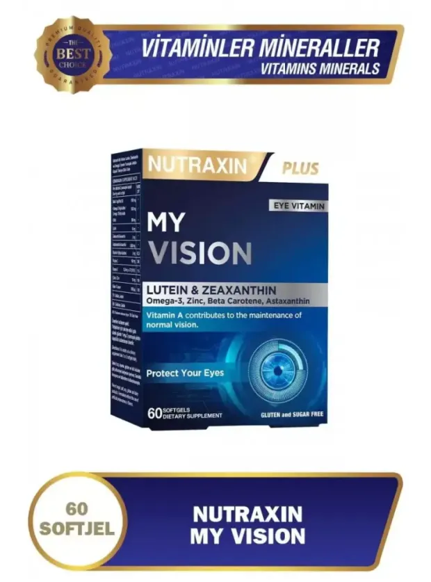 Nutraxin My Vision Göz Vitamini 60 Yumuşak Kapsül