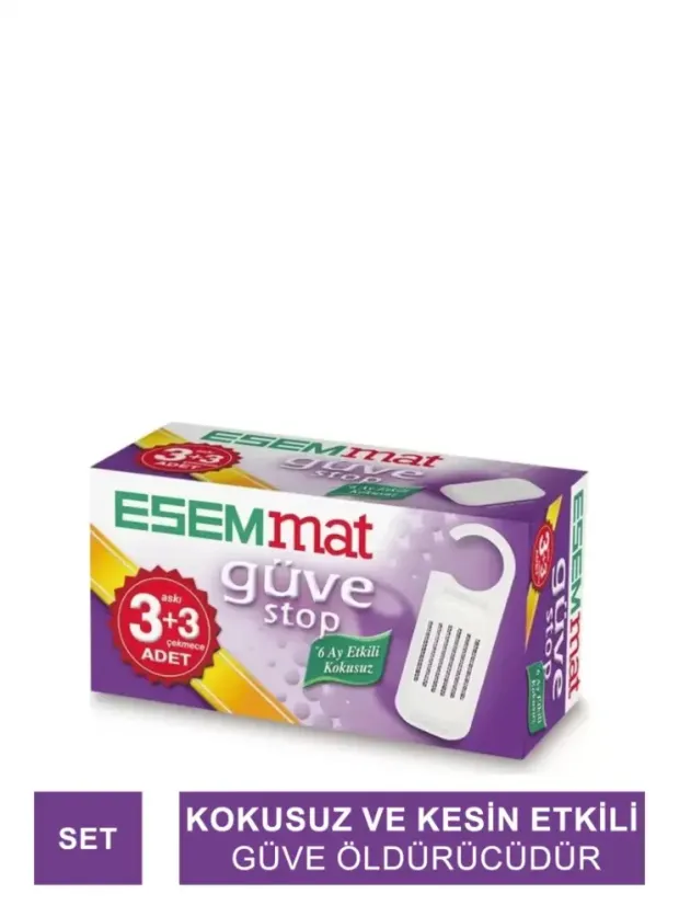 Esemmat Güve Stop - 3 Askı + 3 Çekmece -
