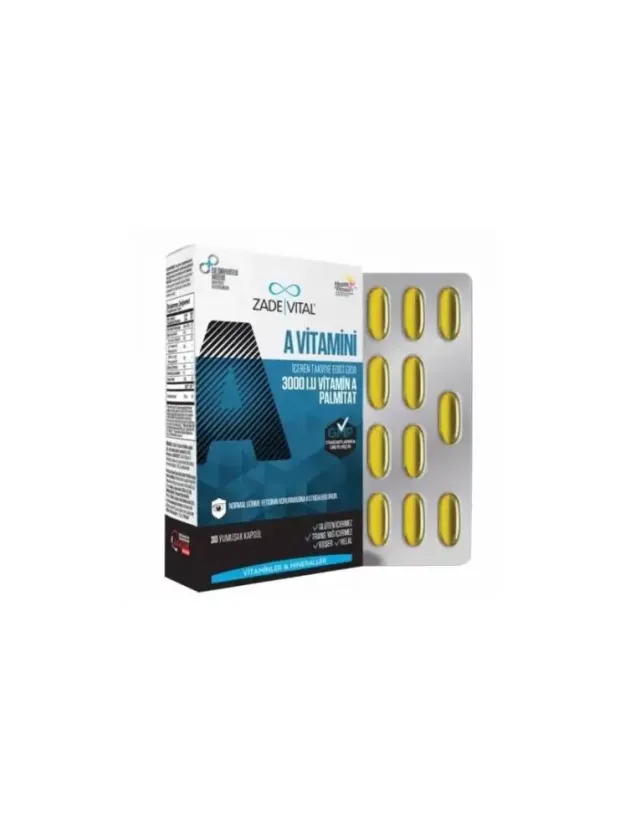 Zade Vital A Vitamini 3000 mg 30 Kapsül