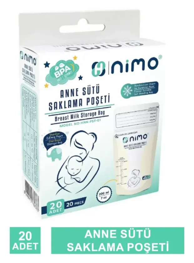 Nimo Anne Sütü Saklama Poşeti 20 Adet - HNK-PST-01 -
