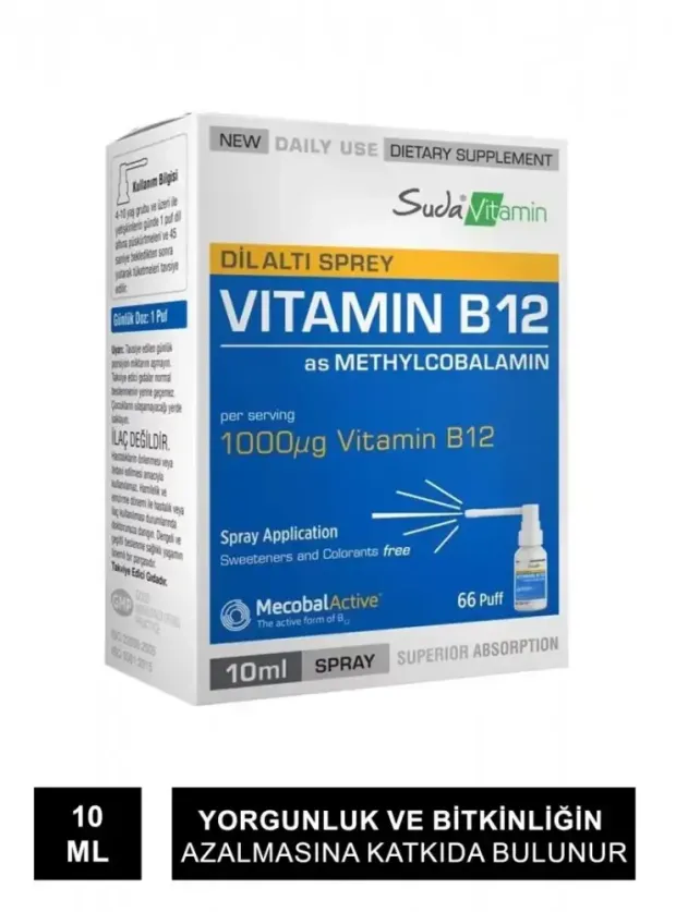 Suda Vitamin Vitamin B12 Dil Altı Spreyi 10 ml