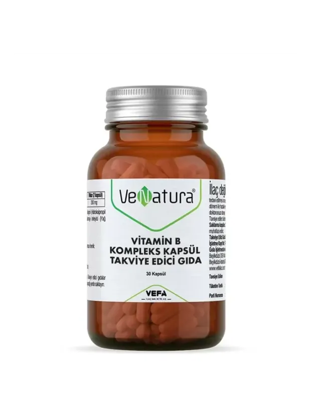 VeNatura Vitamin B Kompleks Kapsül Takviye Edici Gıda 30 Kapsül