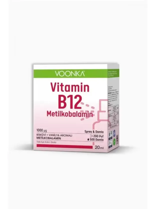 Voonka Vi̇tami̇n B12 Meti̇lkobalami̇n Sprey & Damla 20 ml