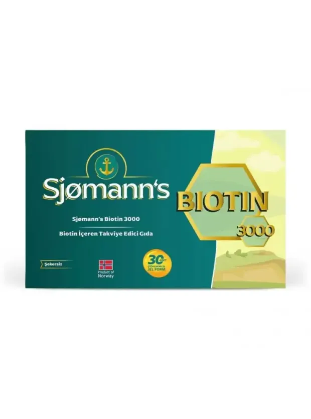 Sjomann's Biotin 3000mg 30 Çiğnenebilir Jel Tablet