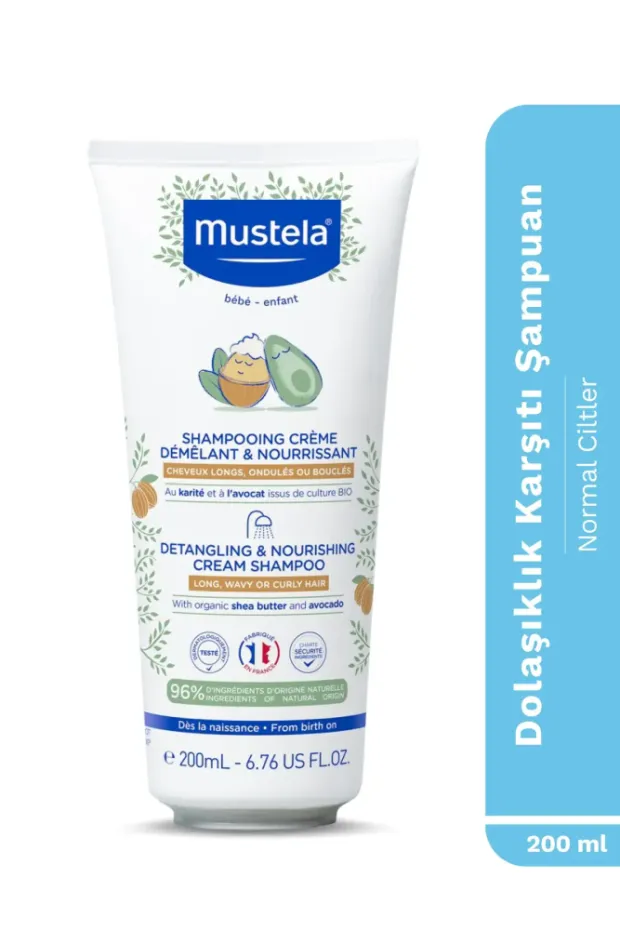 Mustela Detangling & Nourishing Cream Shampoo ( Kolay Tarama Sağlayan Şampuan ) 200 ml