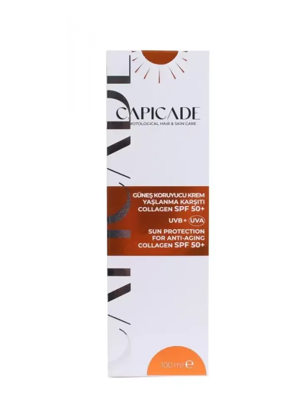 Capicade Güneş Koruyucu Krem Spf 50+ Yaşlanma Karşıtı 100 ml