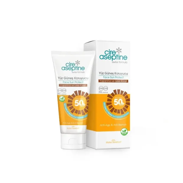 Cire Aseptine Sun Yüz Güneş Koruyucu Spf50+ Yaşlanma ve Leke Karşıtı 50 ml