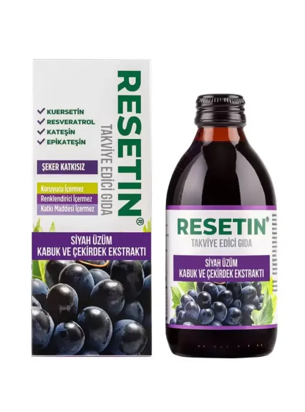 Resetin Siyah Üzüm Kabuk ve Çekirdek Ekstraktı 250 ml