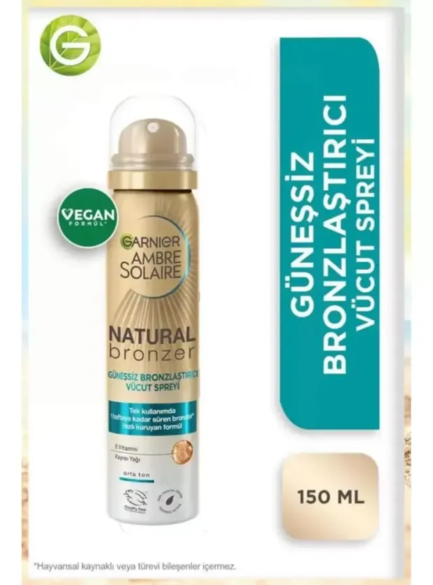 Garnier Ambre Solaire Natural Bronzer Selt Tan Mist Body - Güneşsiz Bronzlaştırıcı Sprey - 150ml