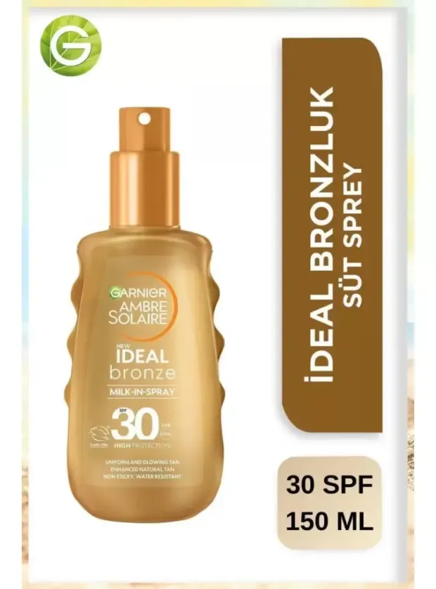 Garnier Ambre Solaire İdeal Bronze Milk Sprey Spf30+ - Bronzlaştırıcı Sprey - 150 ml