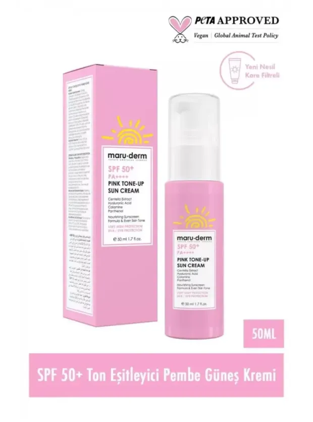 Maruderm SPF 50+ Pembe Ton Eşitleyici Güneş Kremi 50 ml