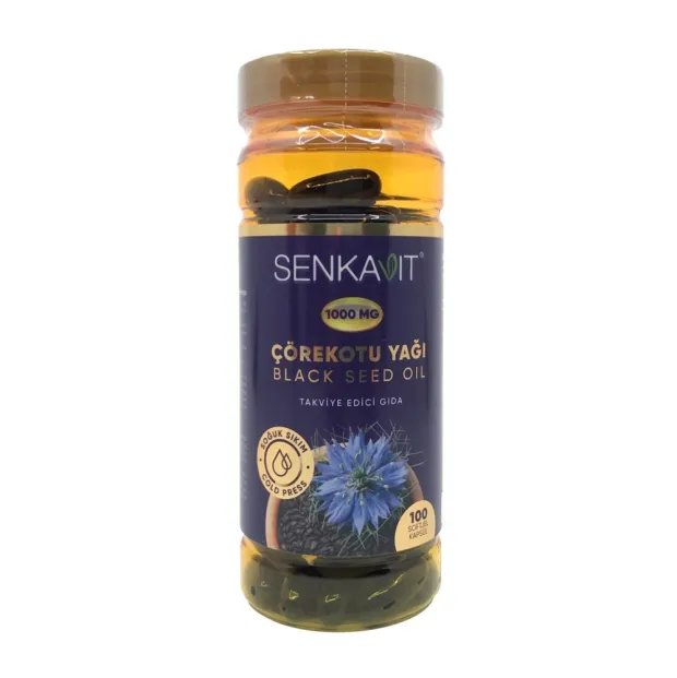 Senkavit Bitkisel Çörekotu Yağı Softjel 1000 mg 100 Kapsül