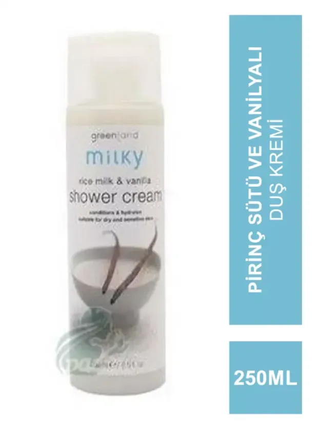 Greenland Milky Shower Cream Rice Milk - Vanilla 250 ml