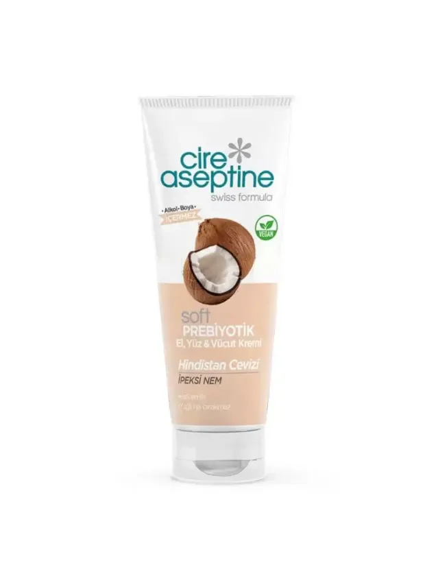 Cire Aseptine Soft Prebiyotik El Yüz Vücut Kremi Hindistan Cevizi 75 Ml
