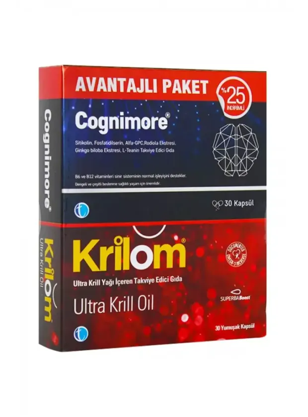 Tab İlaç Cognimore 30 Kapsül + Krilom Ultra Krill Oil 30 Kapsül ; Avantajlı Paket
