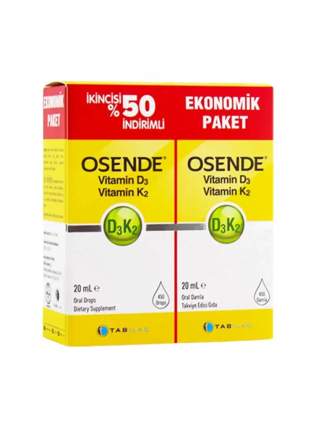 Tab İlaç Osende D3K2 20ml x 2 Adet ; İkincisi %50 İndirimli