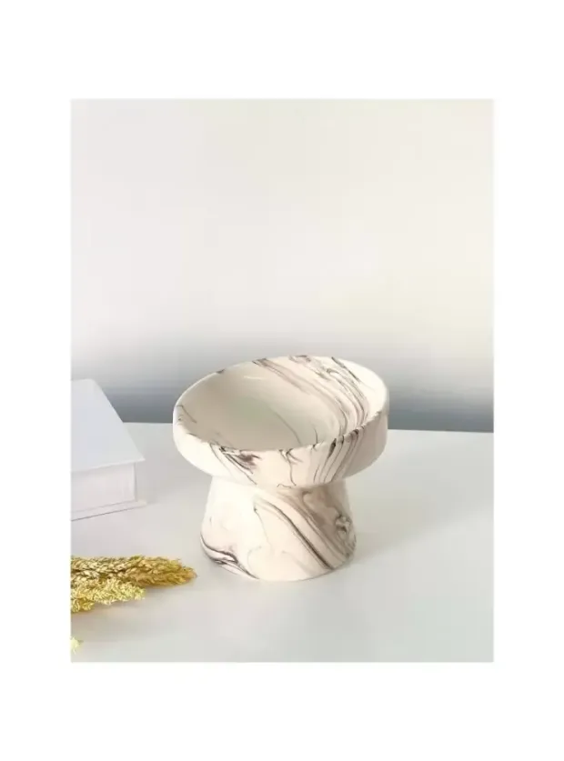 Ayaklı Porselen Mama ve Su Kabı