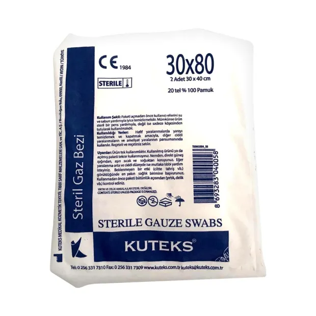 Kuteks Gazlı Bez 30cm x 80cm