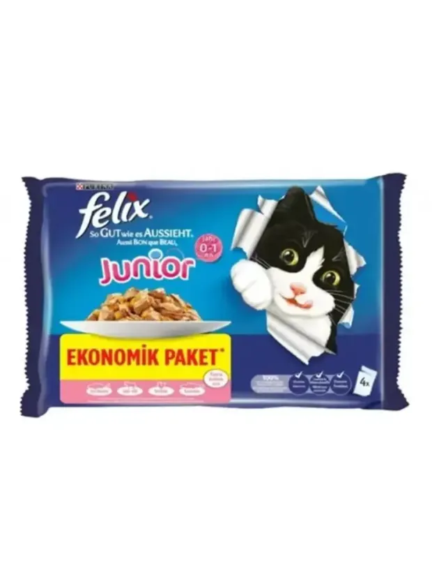 Felix Yavru Tavuklu Ekonomik Paket 4x85 gr