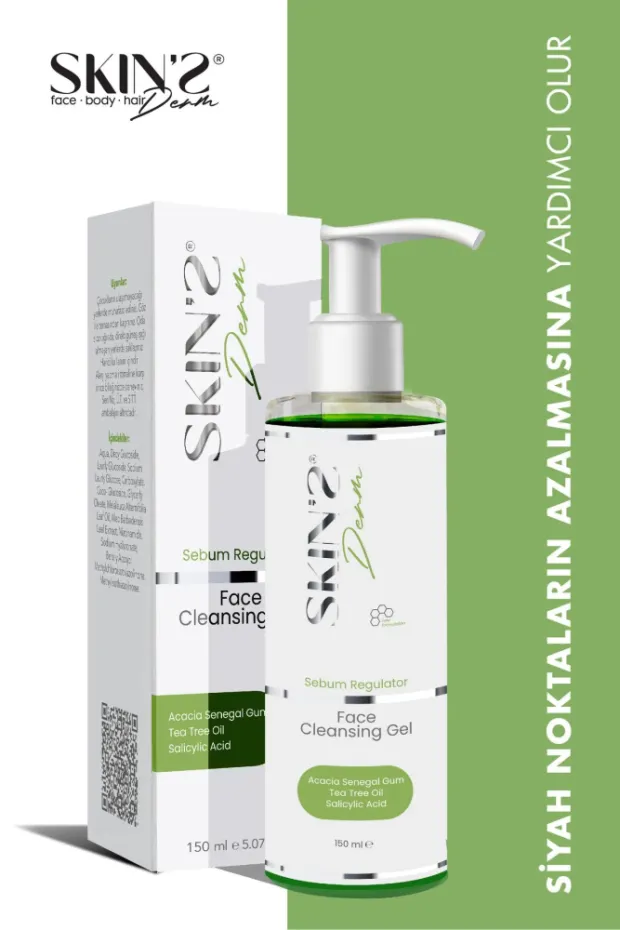 Skins Derm Sebum Regulator Face Cleansing Gel 150 ml