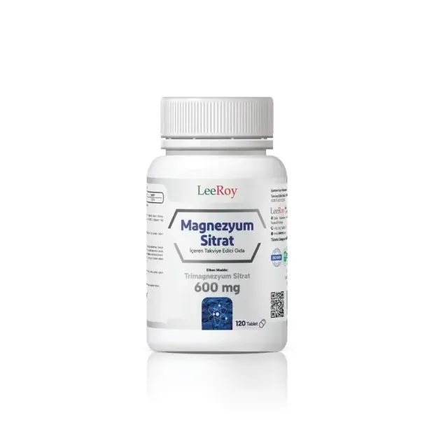 LeeRoy Magnezyum Sitrat 600mg 120 Tablet