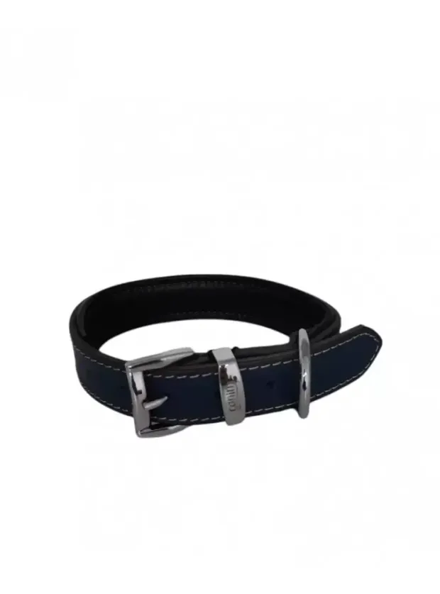 Daisy Yağlı Deri Köpek Tasması XL-4cm Lacivert