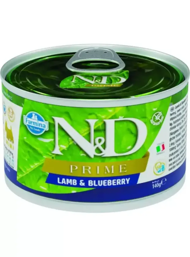 N&D Prime Köpek Konserve Kuzu & Yaban Mersini Mini 140 Gr