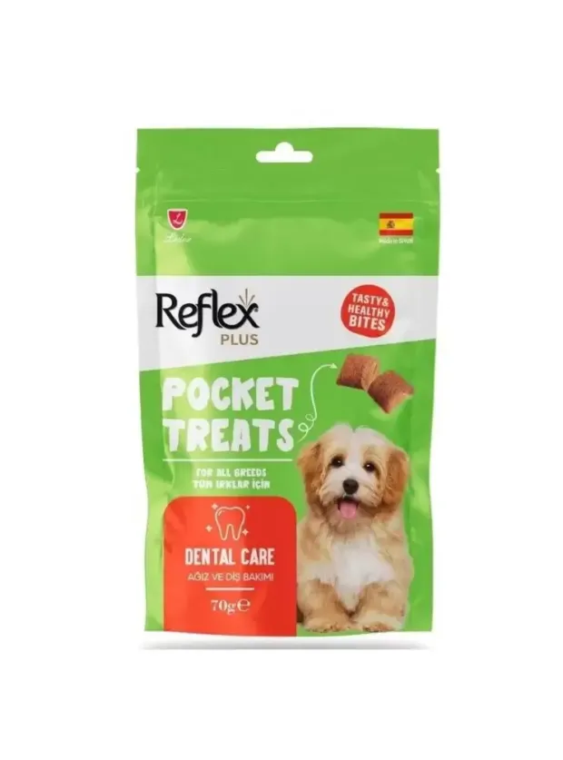 Reflex Plus Pocket Treats Ağız ve Diş Sağlığı İçin Köpek Ödül Maması 70 Gr