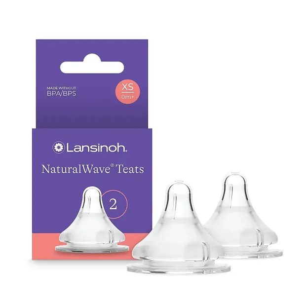 Lansinoh Natural Wave Biberon Emziği - 2'li Ekstra Yavaş Akışlı