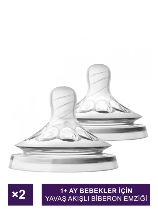 Avent Biberon Emzik Natural 1 Ay+ 2 Delik 2li