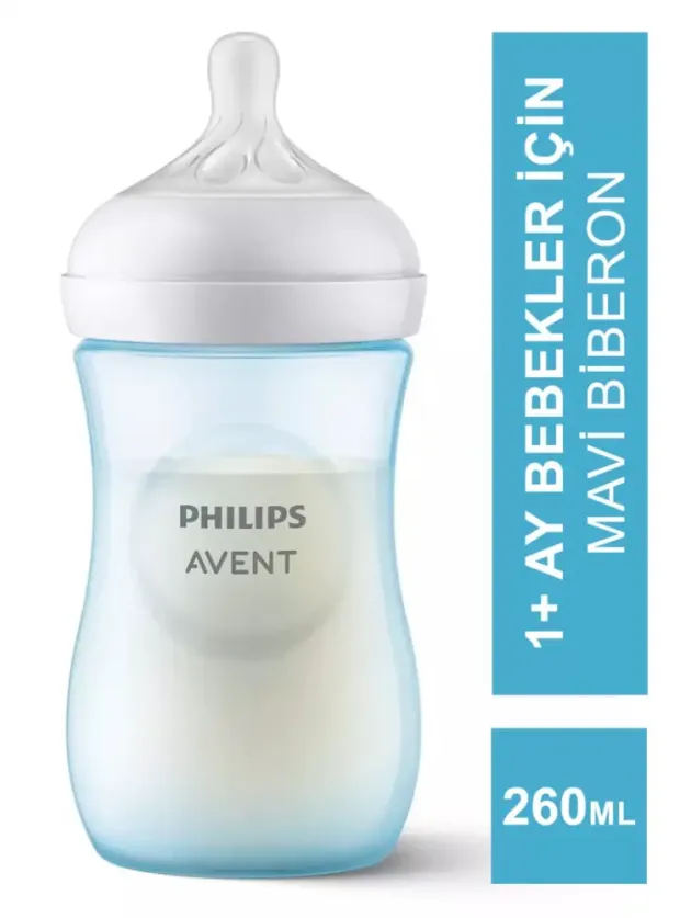 Avent Natural Response Doğal Tepkili PP Mavi Biberon 1+ Ay 260 ml