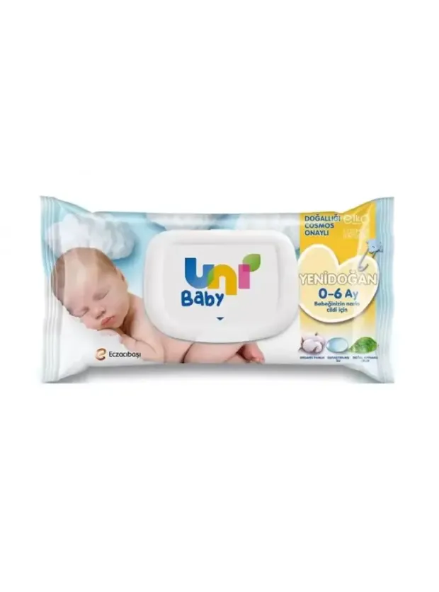Uni Baby Yenidoğan Islak -Pamuk- Mendil 40 Adet