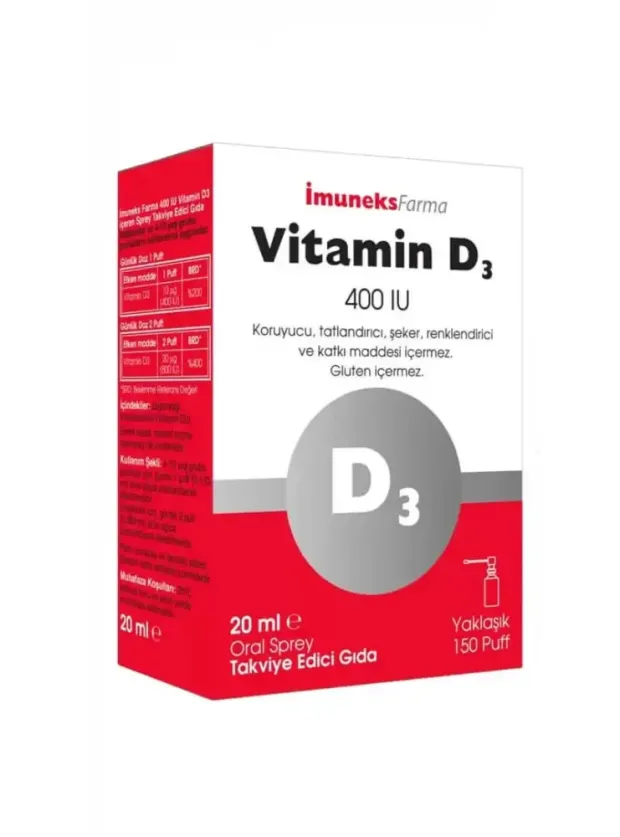 İmuneks Vitamin D3 400 IU 20 ml