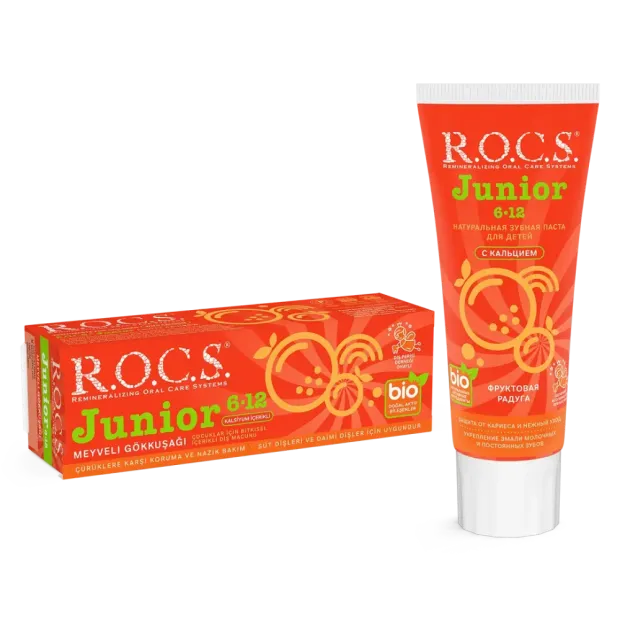 Rocs Junior 6-12 Yaş Meyveli Gökkuşağı Diş Macunu 60 ml