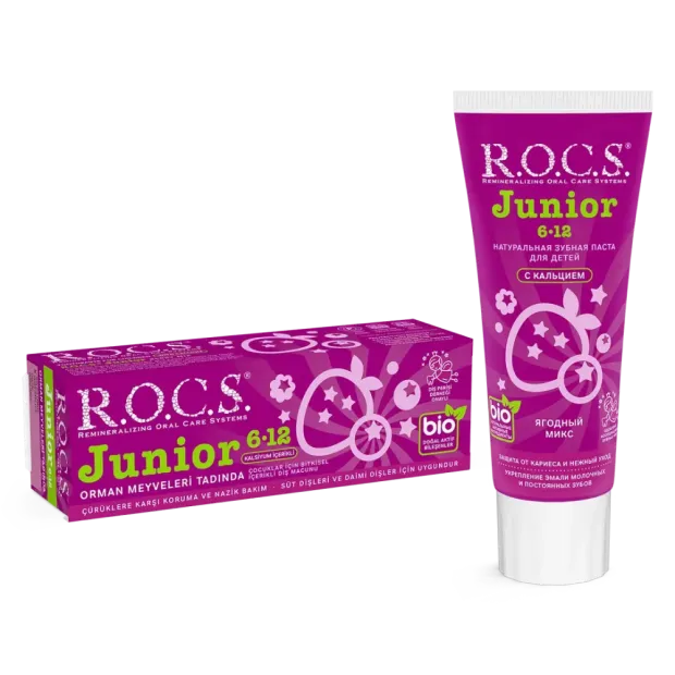 ROCS Junior 6-12 Yaş Diş Macunu - Orman Meyveleri Tadında 60 ml
