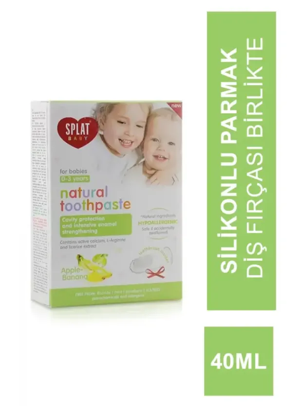 Splat Baby Apple+Banana 0-3 Yaş Diş Macunu 40ml + Fırçası