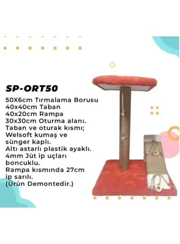 Oturaklı Kedi Tırmalama 50 cm