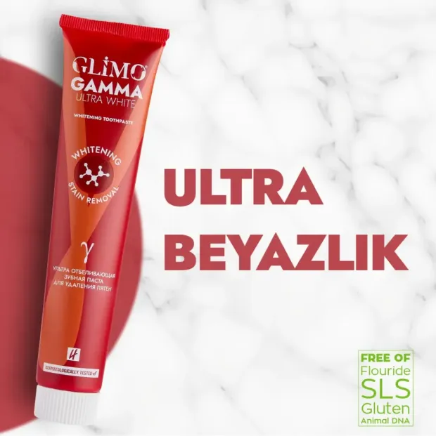 Glimo Gamma Ultra White Beyazlatıcı Diş Macunu 75ml