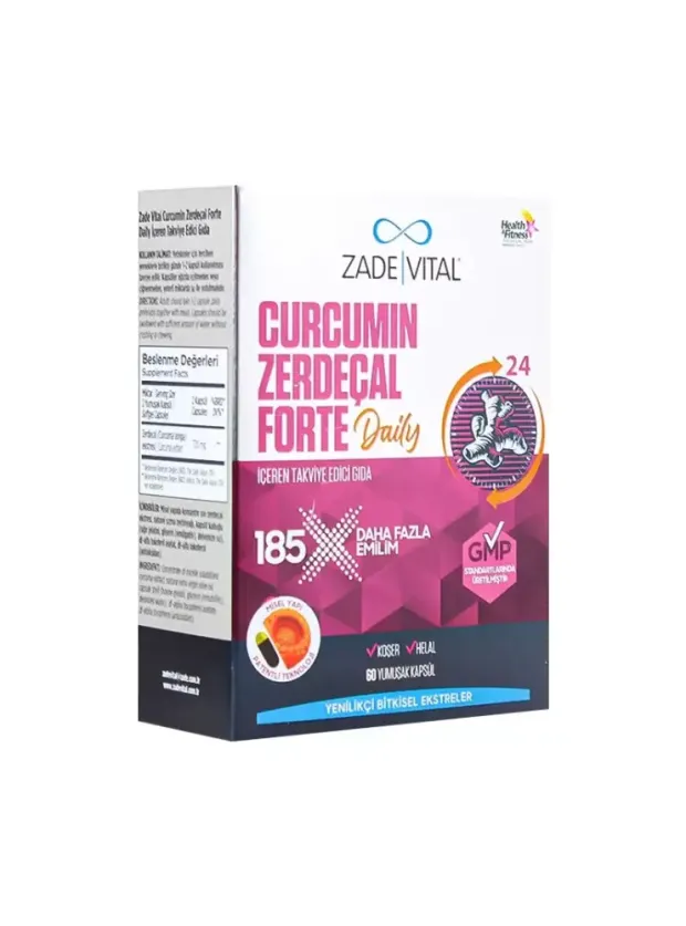 Zade Vital Curcumin Zerdeçal Forte Daily 60 Kapsül