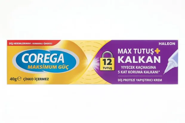 Corega Maksimum Güç Kontrol + Tutuş Diş Protezi Yapıştırıcı Krem 40 gr