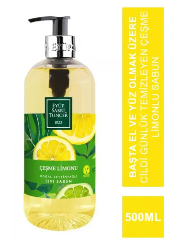 Eyüp Sabri Tuncer Sıvı Sabun Çeşme Limonu Doğal Zeytinyağlı 500 ml